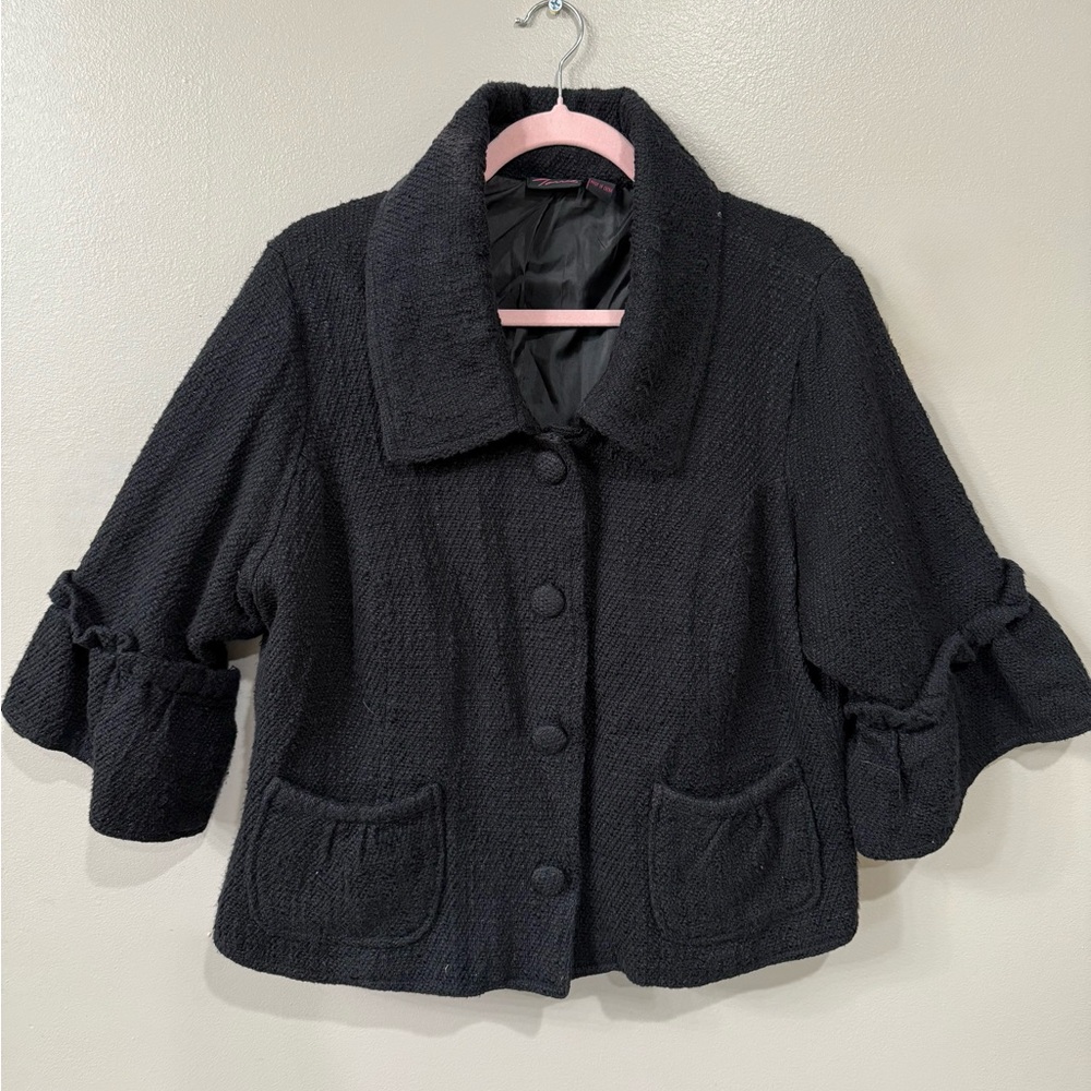 Torrid Black Teddy Jacket - EUC - 2X